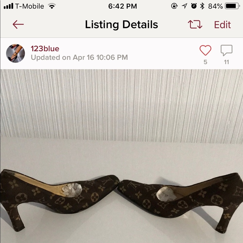 LV VINTAGE SHOES SIZE 8 1/2